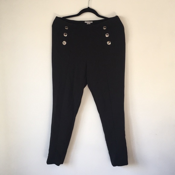 Black Button Down Trousers - Picture 1 of 3